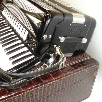 Philharmonic Piano Accordion, Black w/ Case & Straps image 5