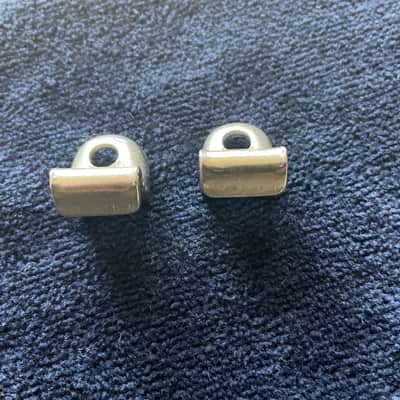 Slingerland Radio King Rim Clips (2) Nickel on Brass for Single Flange Rims on Snare Drum, Tom - VERY GOOD image 3