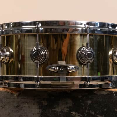 2000s DW Collector's Series 5.5x14 Bell Brass Snare Drum image 9