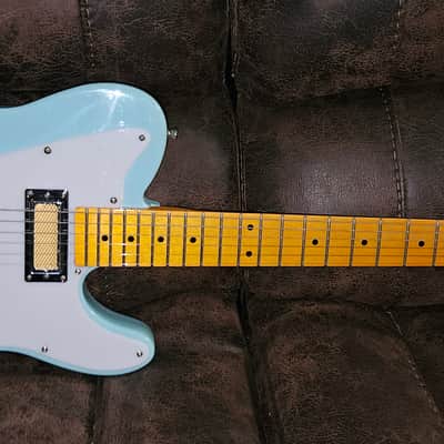 Partscaster Telecaster gold foil style 2023 - Daphne Blue image 2