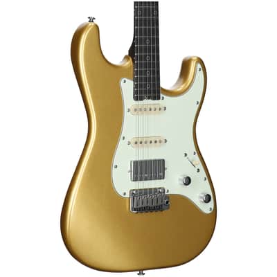 Schecter Nick Johnston HSS 10th Anniversary Traditional Electric Guitar, Atomic Saffron