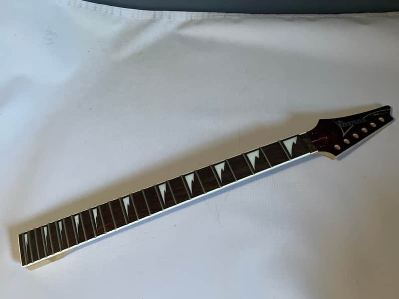 2000's Indonesian Ibanez RGR320EX Red Arctic Frost Wizard II 24 Fret Guitar Neck Floyd Ready (Locking Nut Cracks) image 1