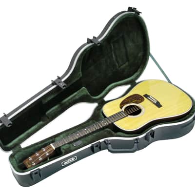 SKB Cases Acoustic Dreadnought Deluxe and 12-String Guitars Hardshell Case with Contoured Arched Lid, TSA Latch, Over-Molded Handle, and EPS Foam Interior image 2