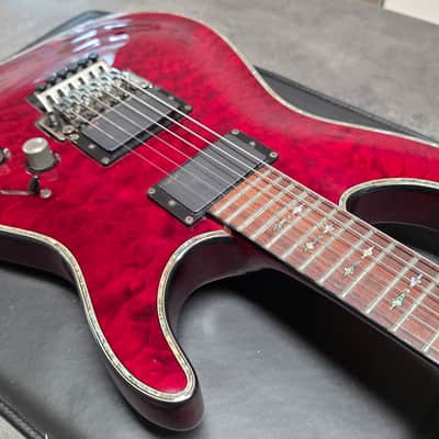 Schecter C-1 Hellraiser FR Floyd Rose AAA Quilt Top HH Super Strat 24 Fret C1 Pro Guitar image 9