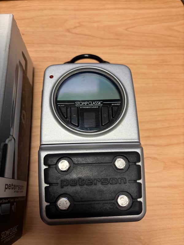Peterson Stomp Classic Strobotuner Pedal Guitar Tuner 2010s - Silver/Black image 1