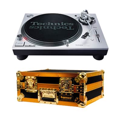 Technics SL-1200MK7 Direct Drive Turntable + Odyssey Limited Edition Gold Turntable Flight Case image 1