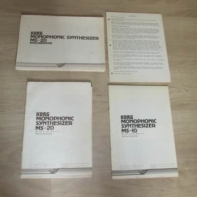 Korg MS-20 + MS-10 Vintage Synthesizer - Original Manual Package - Rare - 1978 - Synthesizer Brochure/Catalog