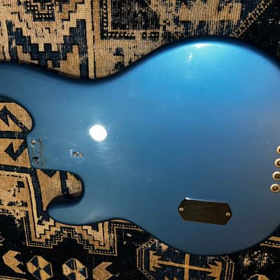 1977 Musicman Stingray Bass Body Refinished Blue Husk image 9