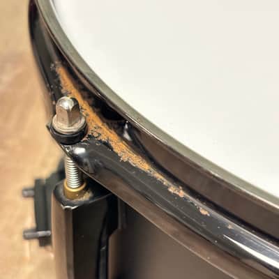 Pearl JJ1365 Joey Jordison Signature 13x6.5" Steel Snare Drum with SKB Padded Bag 2010s - Matte Black with Slipknot Logo image 16