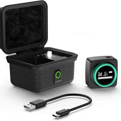 Wireless in Ear Monitor System, 5.8GHz IEM System w/Stereo/Mono Switch, Built-in Cue Mic, LED Receiver & Charging Case Transmitter, 4 Channels, One-to-More for Studio, Bands, Live image 1