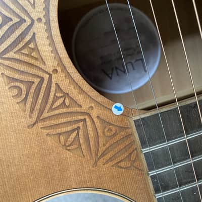 Luna 40 Inch Acoustic Guitar, Red Pine Top Body, Rosewood Fingerboard Neck image 13