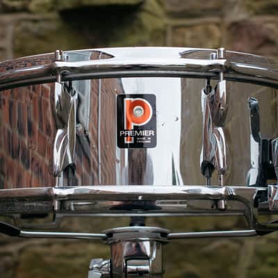 Vintage 1970s Premier 2000 Chrome over Aluminium COA Snare Drum 14x5" image 2