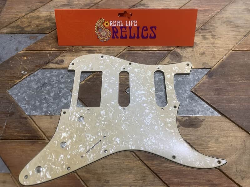 Real Life Relics Aged White Pearl Fender® Stratocaster® Pickguard 3 Ply 11 Hole HSS   [PGAM1] image 1