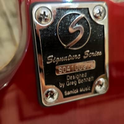 2004 Samick Avion Model AV-1/WR Greg Bennett Design,  Transparent Red image 14