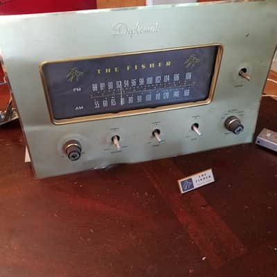 The Fisher Tube Preamp, receiver control amp console D-39 290-T MPX-77 1963 - Gold image 2