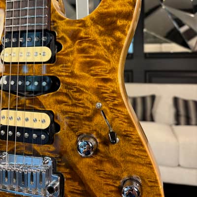 Suhr Modern Custom Carve Top; Stunning Angel Quilt Maple top in Bengal; Rare Cocobolo Neck and Fretboard image 5