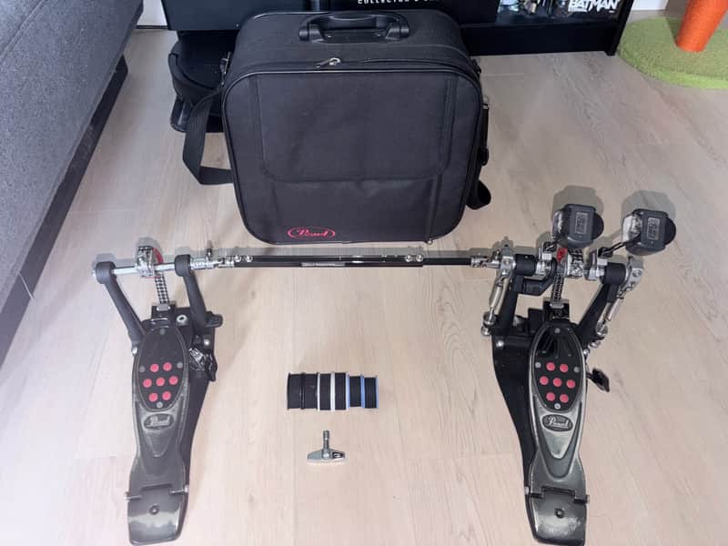 Pearl P2002C Black Chain PowerShifter Eliminator Chain-Drive Double Bass Drum Pedal 2010s - Chrome / Black image 1