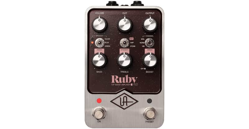 Universal Audio Ruby '63 Top Boost Amplifier Pedal image 1