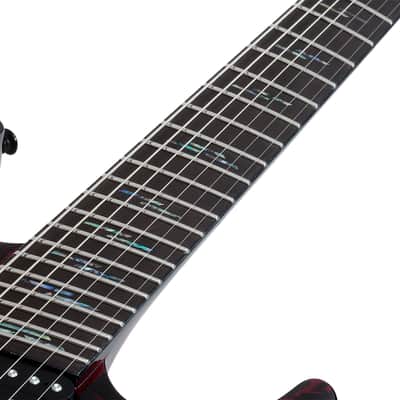 Schecter 1477 C-7 Multiscale Silver Mountain 2020s Blood Moon image 2