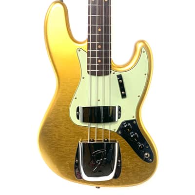 Fender Fender Custom Shop '63 Jazz Bass Journeyman - Aged Aztec Gold w/ Matched Headstock image 2