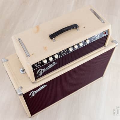 1961 Fender Bassman 6G6 Blonde Brown Panel Vintage Piggyback Tube Amp 1x12 Tone Ring w/ Oxford 12M6, Victoria Covers image 3