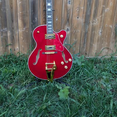 Nashville L5 Electric Guitar Hollow Body  Flamed Maple Jazz Guitar Bigsby image 4
