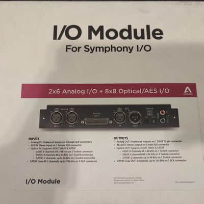 Apogee 2x6 Analog I/O + 8x8 Optical + AES I/O Module for Symphony I/O image 2
