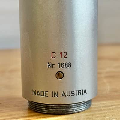 AKG C 12 Large Diaphragm Multipattern Tube Condenser Microphone 1950s - Silver image 7