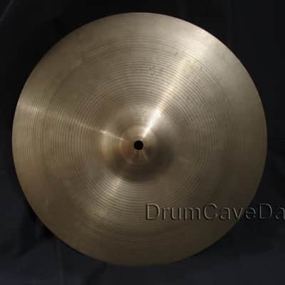 14" VINTAGE ZILDJIAN NEW BEAT HI HAT CYMBALS, HOLLOW LOGO, DEMO VIDEO! image 3