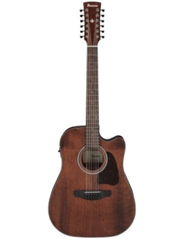 Ibanez AW5412CEOPN Artwood Okoume Open Pore Dreadnought Natural image 1