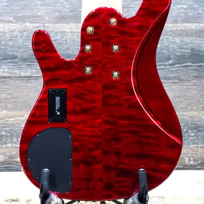 Yamaha TRBJP2 John Patitucci Signature Translucent Dark Red Electric Bass w/Case image 4