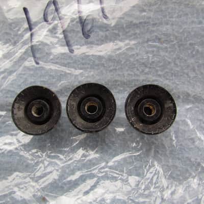 1960 Gibson Black Reflector Knobs Set of 3 No Tone No Volume Gibson Knobs Vintage Set of 3 Gibson Knobs Vintage image 2