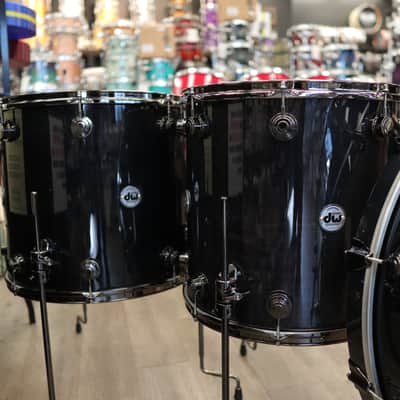 Pre-Owned DW Collector's Series Pure Maple 5-PC Shell Pack 15/16/18/20/28 (Ebony Lacquer Stain) image 11