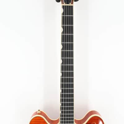 Gretsch Broadkaster LX Figured Center Block Semi-Hollow Guitar w/ String-Thru Bigsby & Hardshell Case - Bourbon Stain image 9
