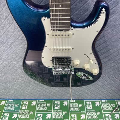 Firefly FF-ST Classic Chameleon Blue/Green HSS SOLD OUT! In USA Setup and Fret Polish image 5