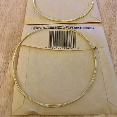 Two Single .026 Gauge Acoustic Guitar Strings (Ernie Ball - Bronze) Opened, Not Played image 3