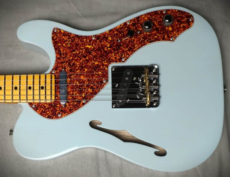 Fender American Professional II Telecaster® Thinline Transparent Daphne Blue image 1