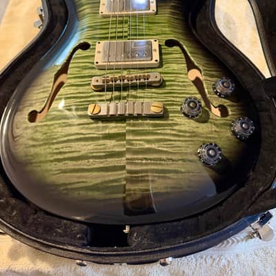 2021 Paul Reed Smith McCarty 594 Hollow Body II - Trampas Green Flame image 1