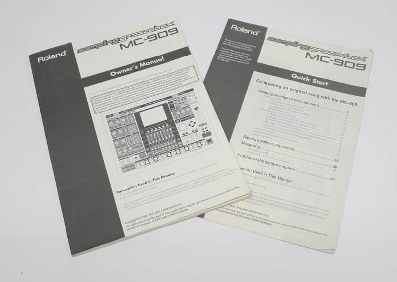 Roland MC-909 Groovebox Original Owners Manual and Quick Start Guide OEM MC909 image 1