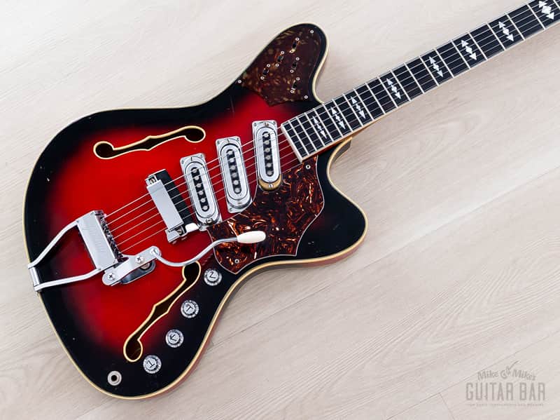 1966 Framus Television 5/118-54T Vintage Guitar Red Sunburst, 100% Original w/ Case