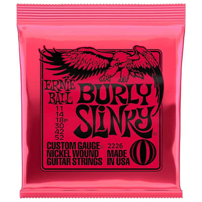 Ernie Ball P02226 Burly Slinky Nickel Wound Electric Guitar Strings (11-52)