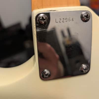 1965 Fender Mustang Olympic White refin with slab fretboard and B width neck!!! image 5