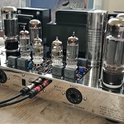 Dynaco ST-70 / Dynakit Stereo 70 Tube Amplifier w/ Evolution 4T Dual Triode Driver, w/ Tubes & Cover image 1