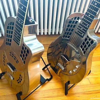Reso Rocket Steel Cutaway Single Cone 2024 Rubbed Nickel - Discounted because of small dent on the side -IN STOCK NOW! image 8