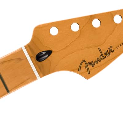 Fender Satin Roasted Maple Stratocaster Neck 22 Jumbo Frets 12" Maple Flat Oval Shape image 3