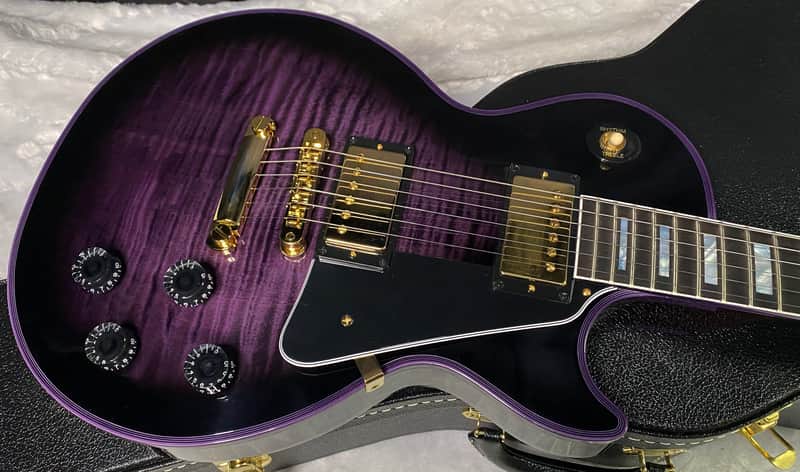 NEW! Gibson Dealer Select Custom Shop Les Paul Custom Purple Widow AAA Figured Flame Top - Authorized Dealer - 9.9 lbs - G07675 image 1