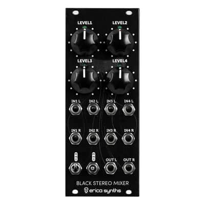 Erica Synths Black Stereo Mixer Eurorack Module V3 image 2