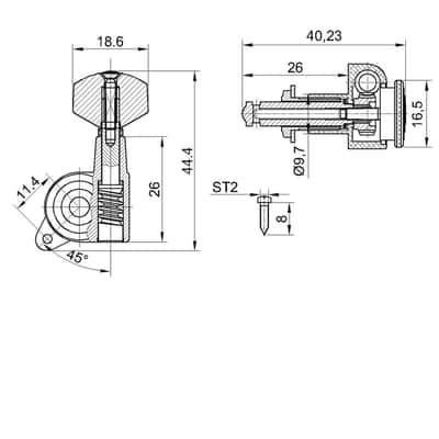 3R3L Locking Guitar String Tuning Pegs Sealed Guitar Machine Heads Tuners Tuning Keys 1:18 Gear Ratio for Electric Guitar or Acoustic Guitar Chrome. image 5