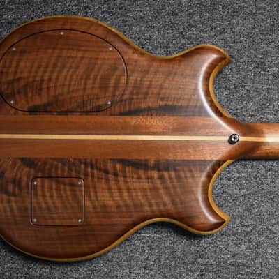 Alembic Stanley Clarke Signature Brown Bass, Natural Flamed Walnut w/ Ebony and LED's *OLD PRICE! image 8