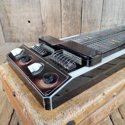National Grand Console Doubleneck 8 String Lap Steel 1940 w/Tweed Case - Black image 11